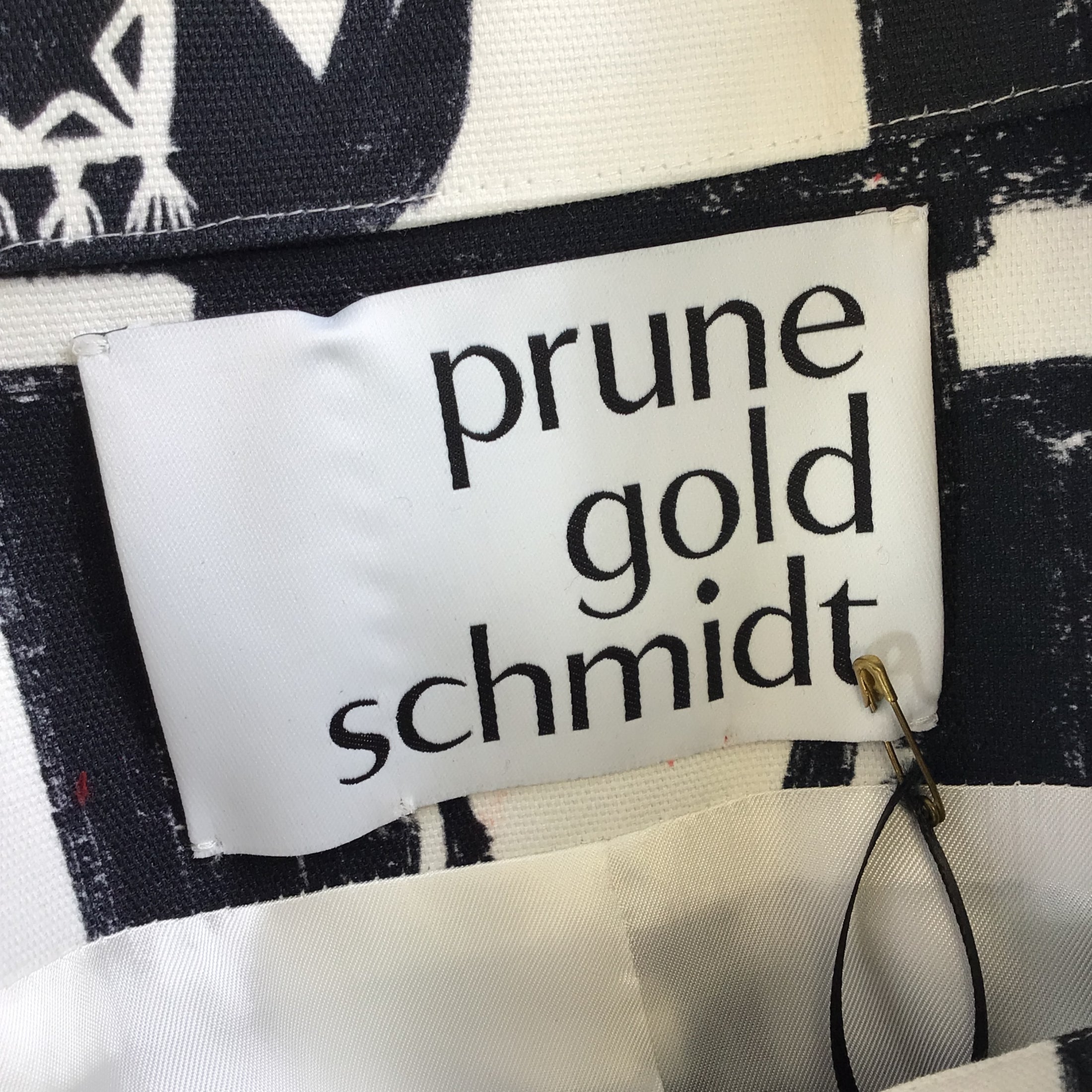 Prune Goldschmidt Ivory / Black Camel Print Cotton Trench Coat