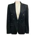 Load image into Gallery viewer, Gucci Black Wool Crepe Blazer Jacket with Satin Trim
