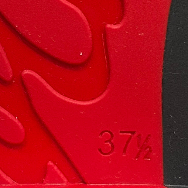 Christian Louboutin Black Nappa Leather and Suede Flora Moc Flat