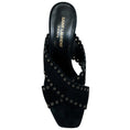 Load image into Gallery viewer, Saint Laurent Black Suede Eyelet Trim Loulou Sandals
