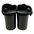 Load image into Gallery viewer, Saint Laurent Black Suede Eyelet Trim Loulou Sandals
