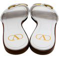 Load image into Gallery viewer, Valentino White Leather Eyelet Slide Sandals
