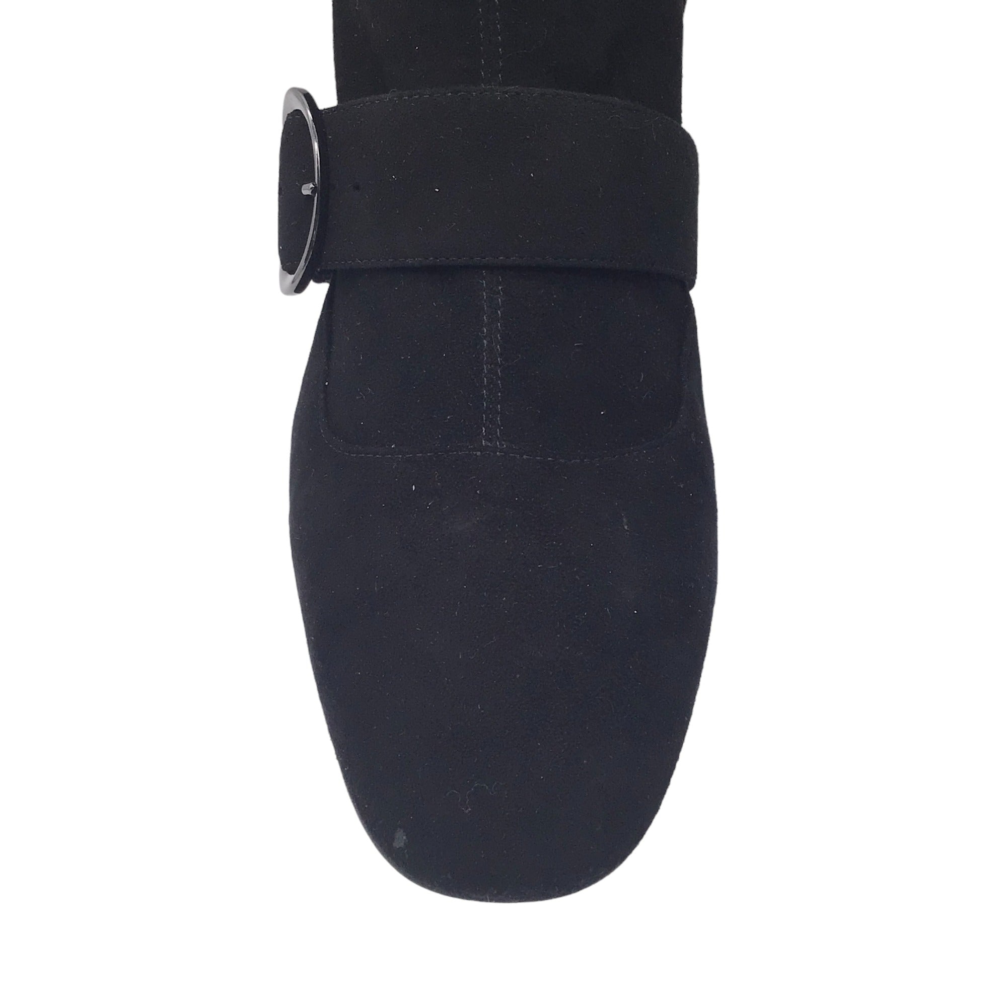 SJP by Sarah Jessica Parker Black Buckle Detail Suede Ankle Boots