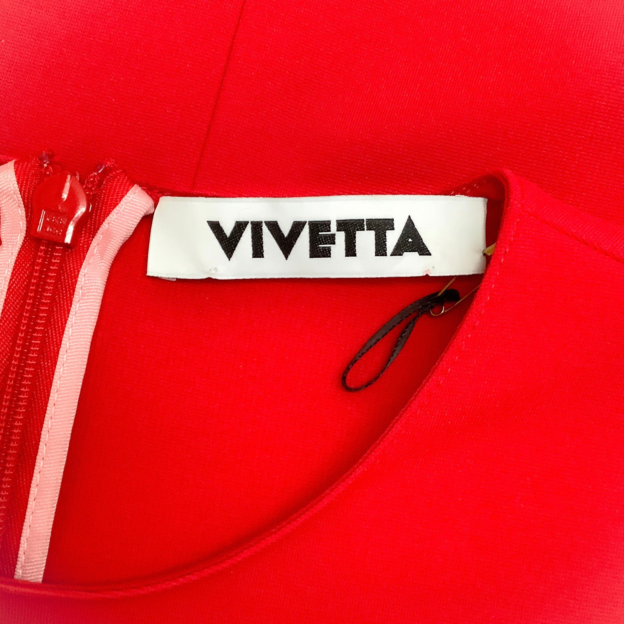 Vivetta Red / Black Floral Applique Dress