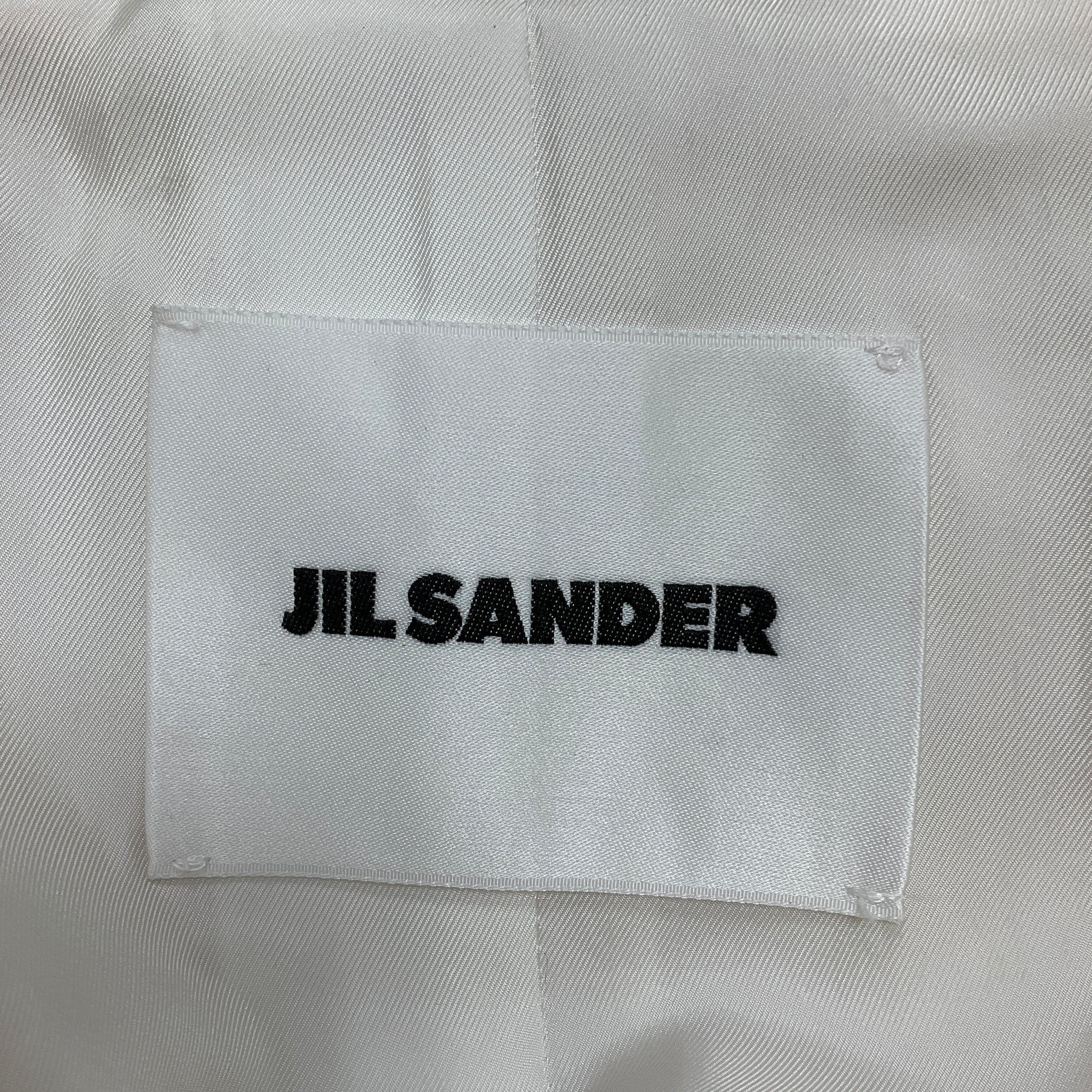 Jil Sander Ivory Padded Shoulder Tailored Blazer / Coat