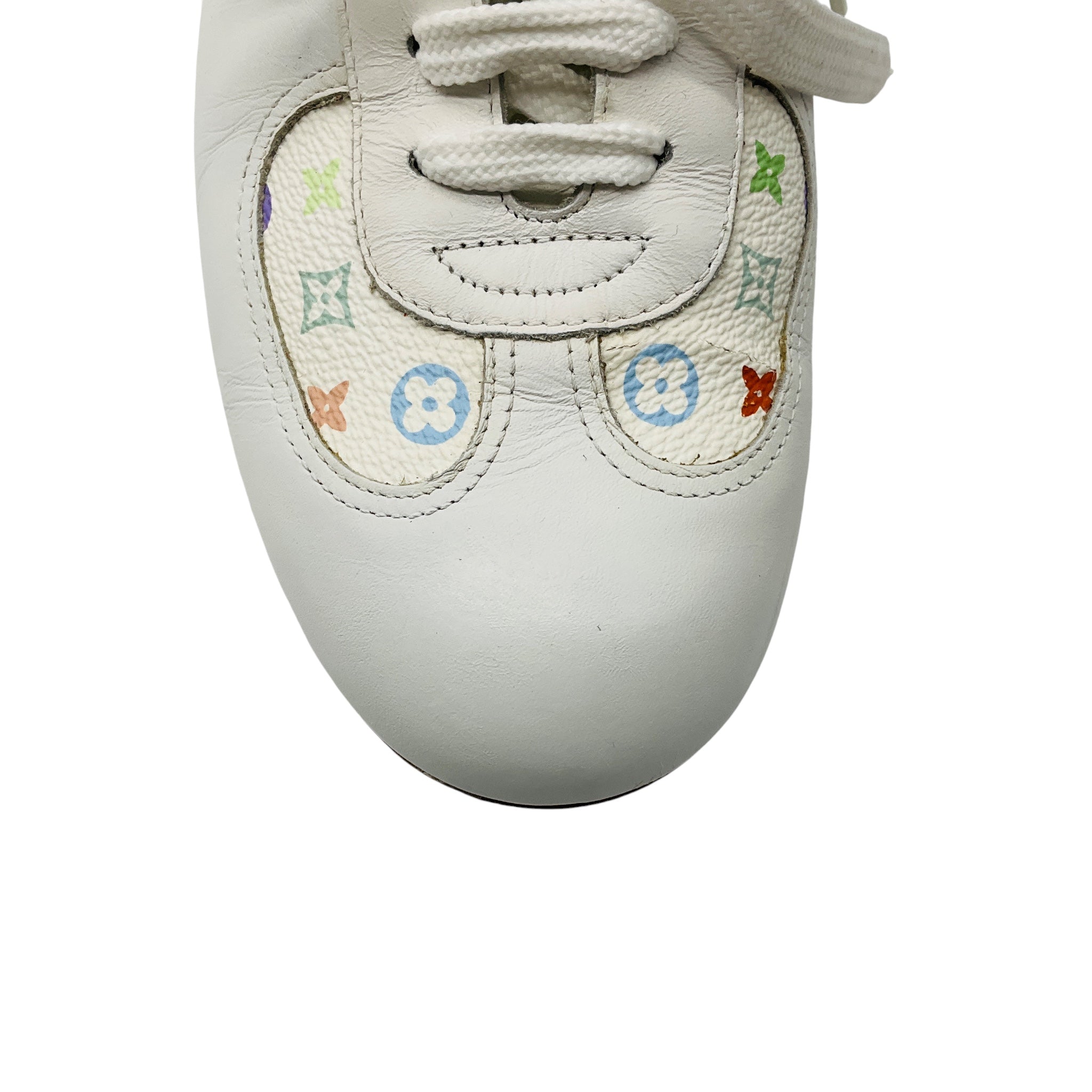 Louis Vuitton x Takashi Murakami White Multi Monogram Canvas and Leather Sneakers