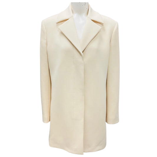 Jil Sander Ivory Padded Shoulder Tailored Blazer / Coat