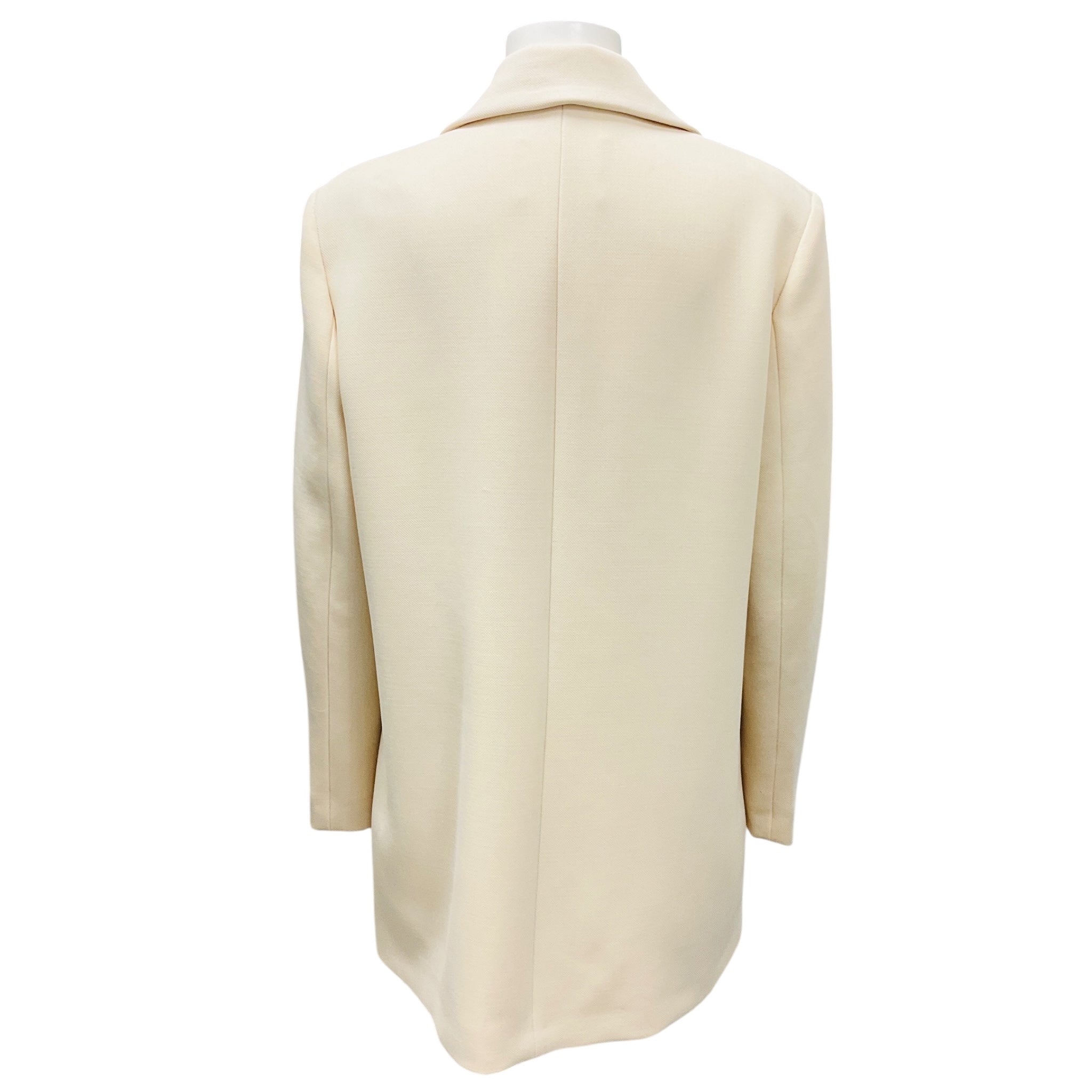 Jil Sander Ivory Padded Shoulder Tailored Blazer / Coat