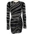 Load image into Gallery viewer, David Koma Black Zebra Studded Bodycon Dress
