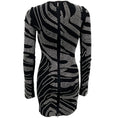 Load image into Gallery viewer, David Koma Black Zebra Studded Bodycon Dress
