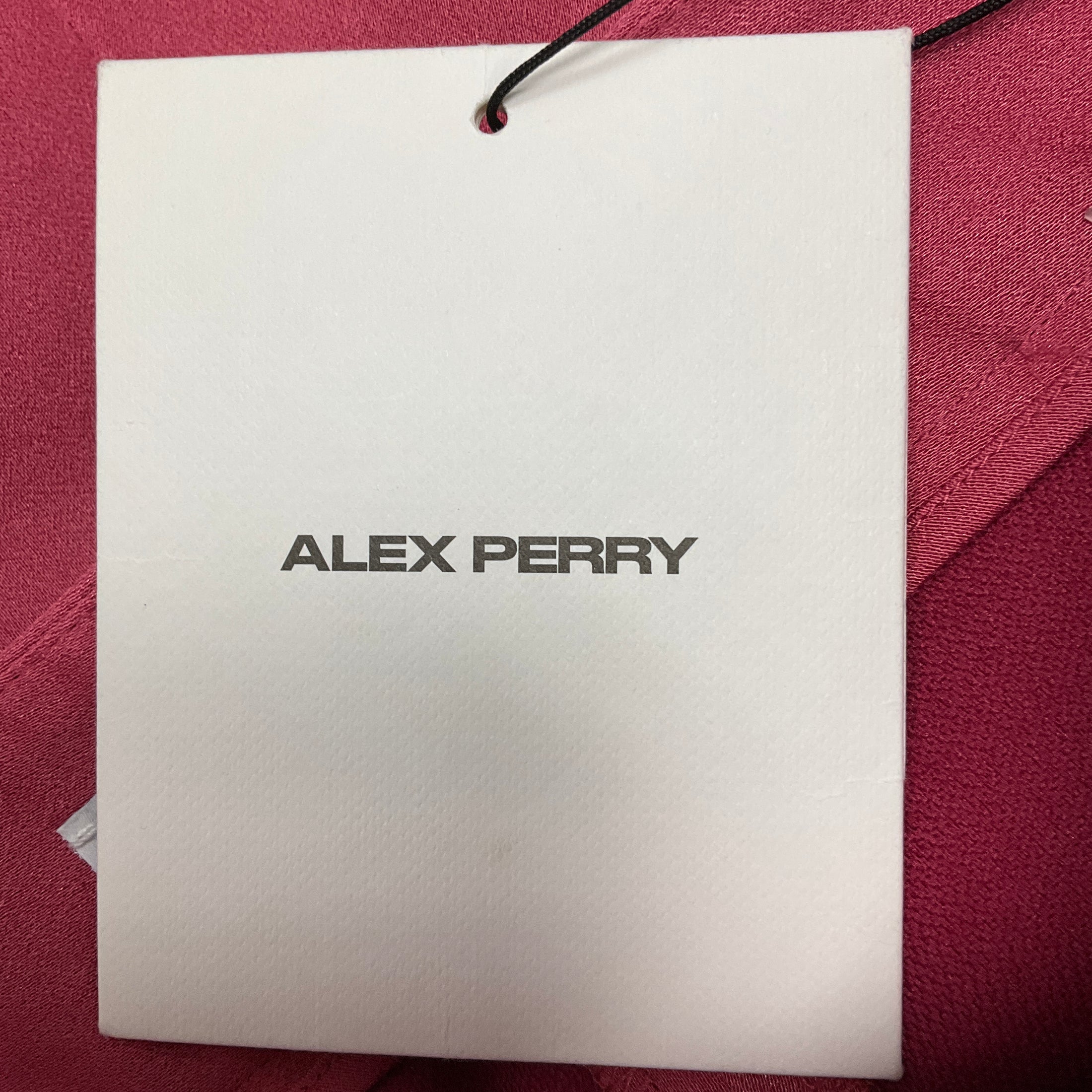 Alex Perry Garnet Rose Satin Crepe Pleat Short