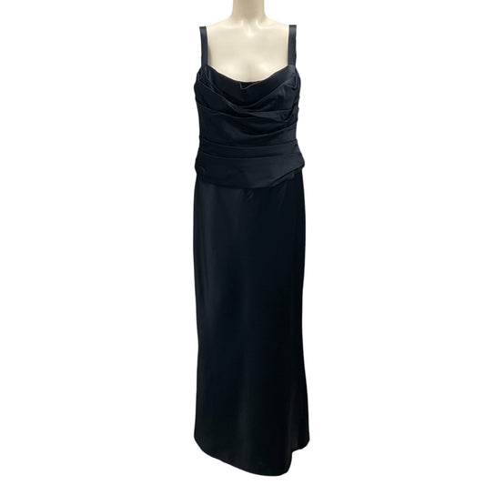 Vera Wang Midnight Sleeveless Silk Gown / Formal Dress