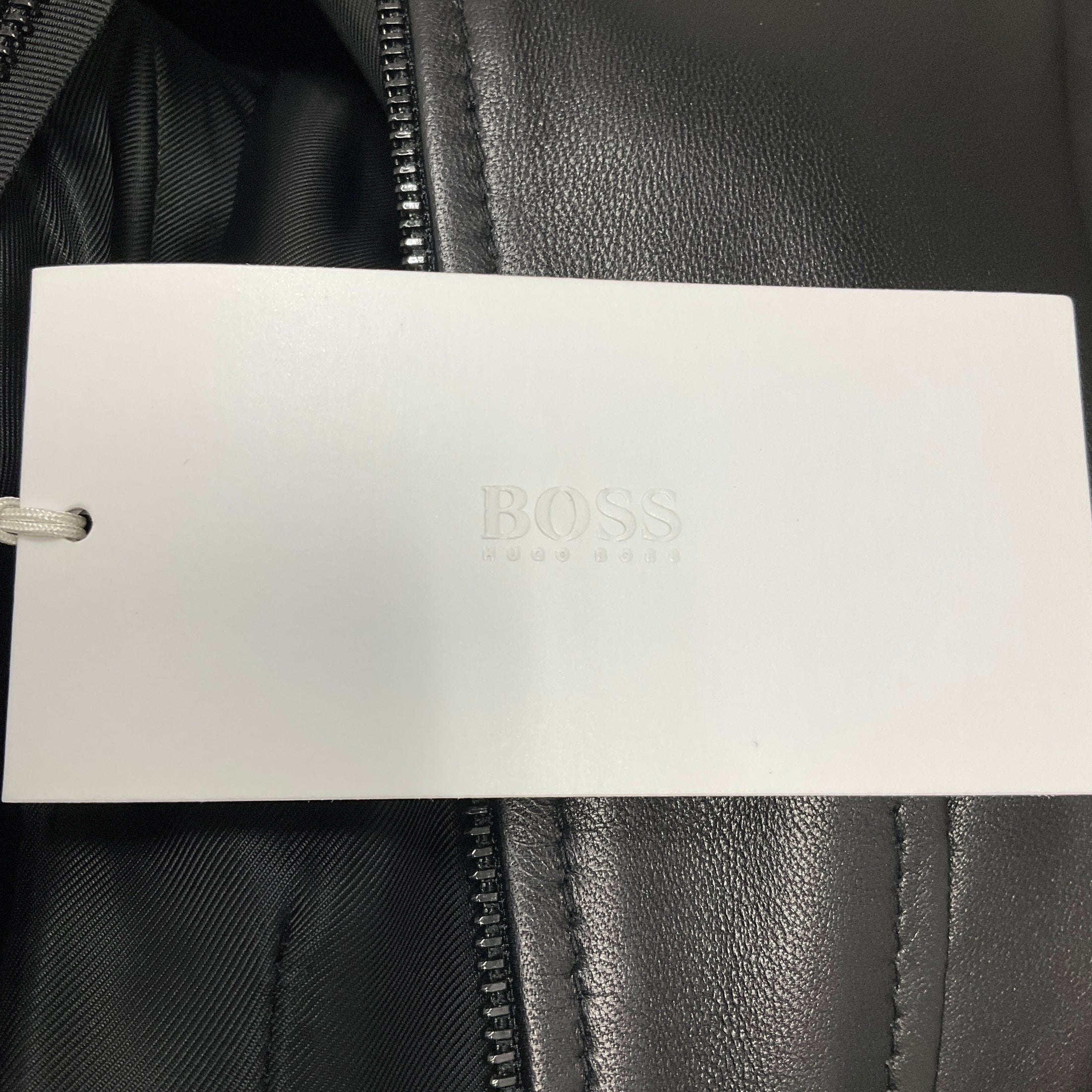 Hugo Boss Black Syssy Sleeveless Lambskin Leather Dress