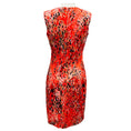 Load image into Gallery viewer, Carolina Herrera Orange / Black Multi Printed Sleeveless Midi Dress
