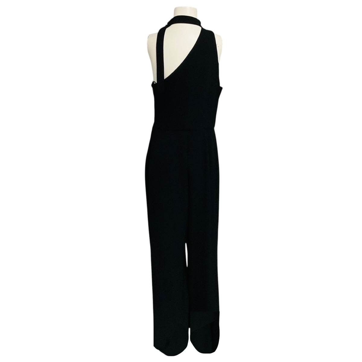 Zimmermann Black One Shoulder Neck Tie Jumpsuit