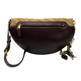 Load image into Gallery viewer, Balenciaga Brown Canvas Jacquard and Leather Diagonal Allover Logo XS Souvenir Belt Bag
