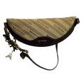 Load image into Gallery viewer, Balenciaga Brown Canvas Jacquard and Leather Diagonal Allover Logo XS Souvenir Belt Bag
