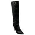 Load image into Gallery viewer, Paris Texas Black Embossed Leather High Heeled Tall Boots
