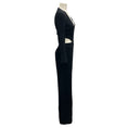 Load image into Gallery viewer, A.L.C. Black Cut-Out Detail Long Sleeved V-Neck Crepe Jumpsuit
