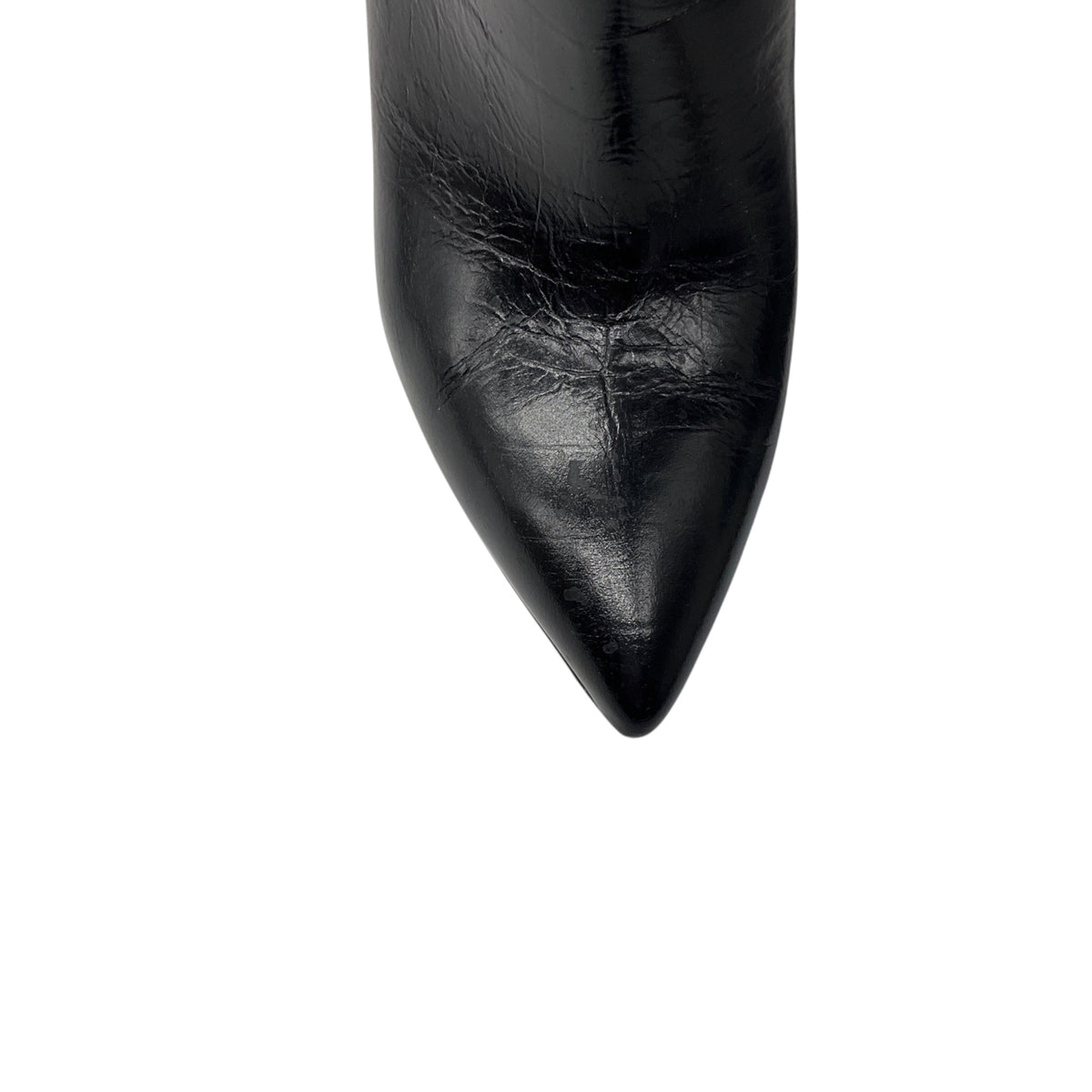 Paris Texas Black Embossed Leather High Heeled Tall Boots