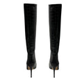 Load image into Gallery viewer, Paris Texas Black Embossed Leather High Heeled Tall Boots

