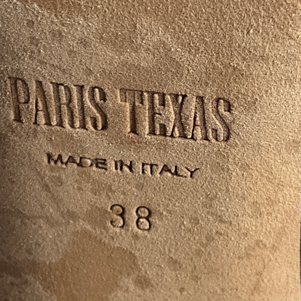Paris Texas Black Embossed Leather High Heeled Tall Boots