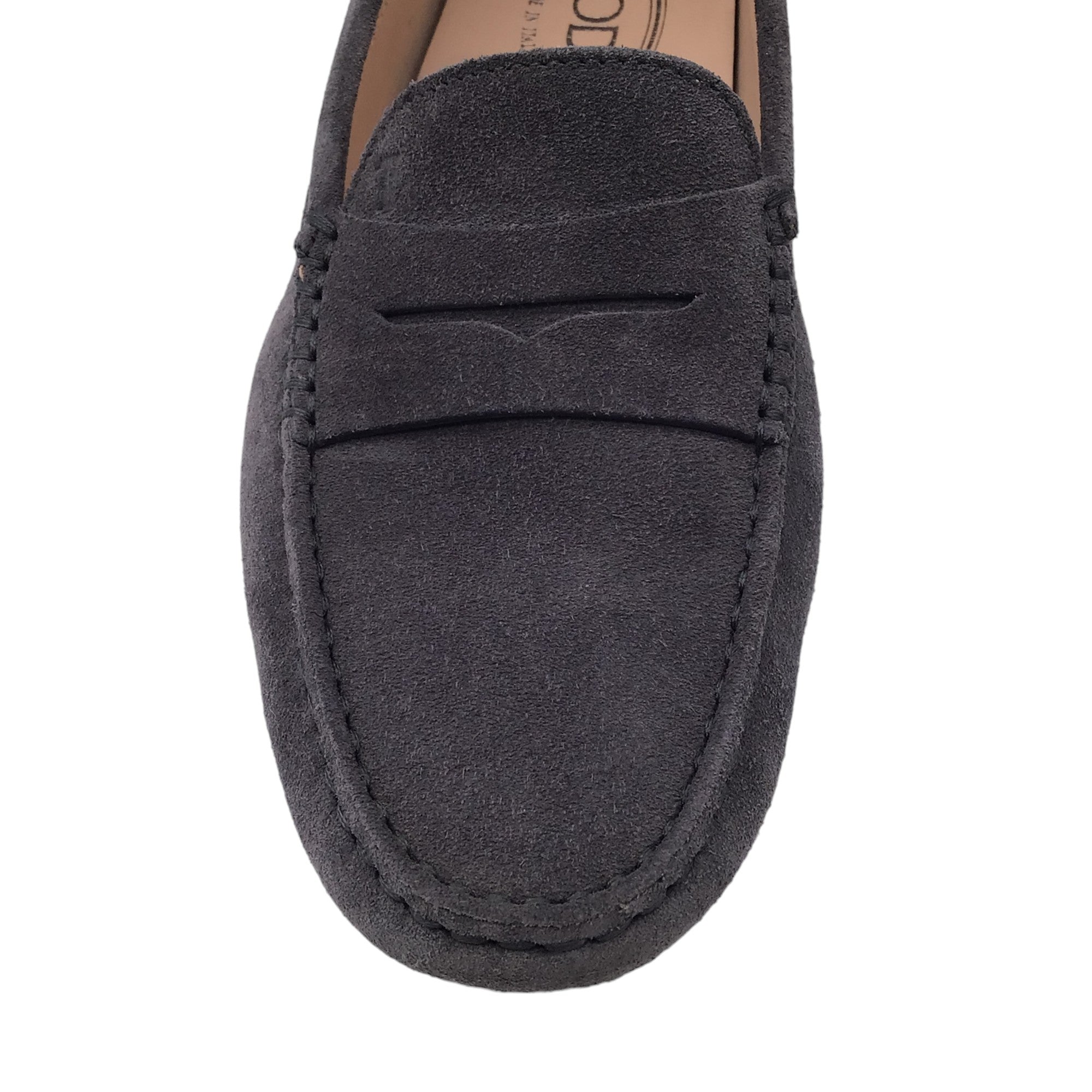 Tod's Grey Gommino Suede Driving Loafers