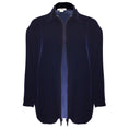 Load image into Gallery viewer, Zoran Navy Blue Open Front Velvet Jacket

