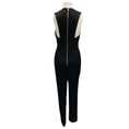 Load image into Gallery viewer, Ginger & Smart Black / Silver Metallic Embroidered Sleeveless Crepe Jumpsuit
