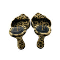 Load image into Gallery viewer, Saint Laurent Beige / Black Manto Naturale Velvet Leopard Print Gippy 105 Sandals
