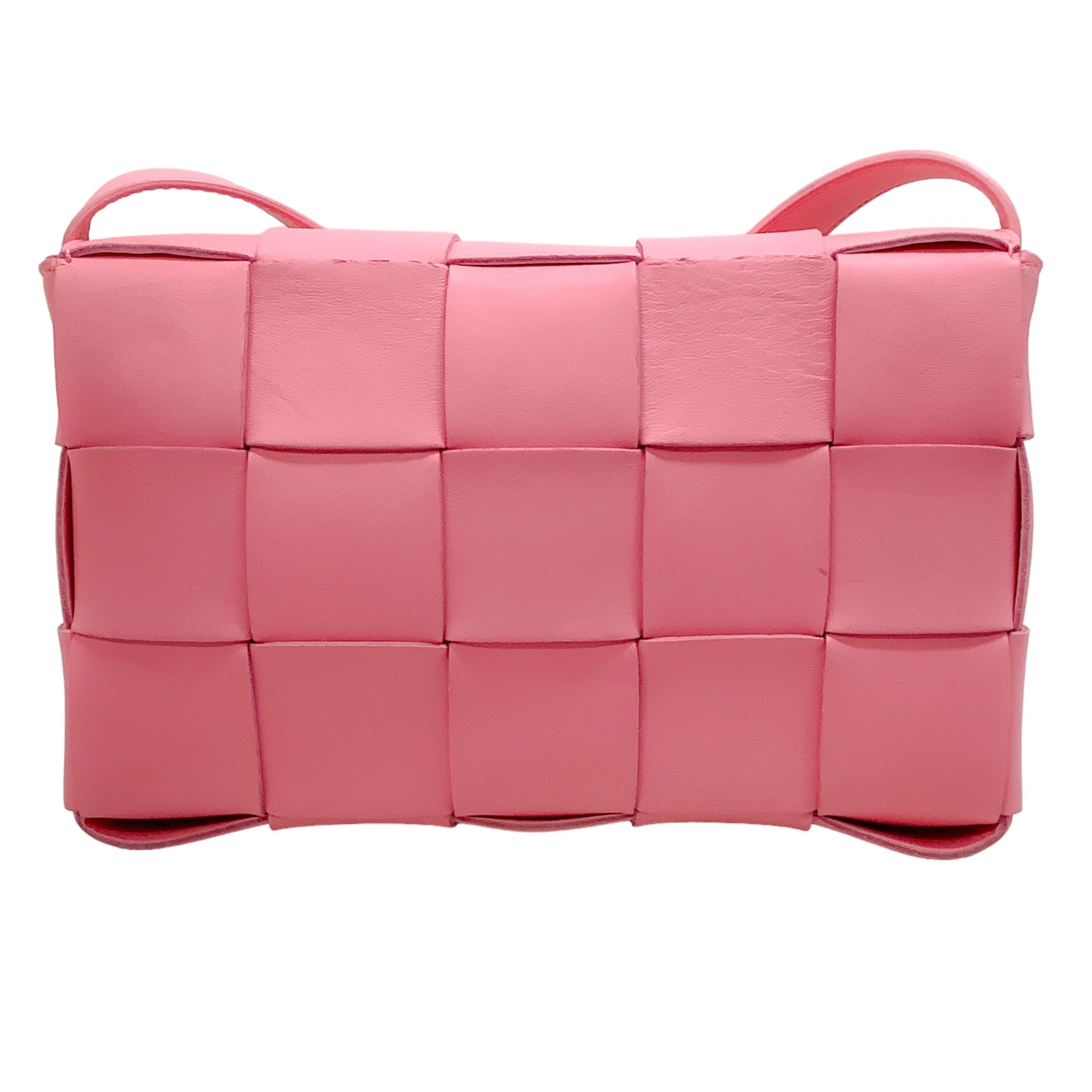 Bottega Veneta Pink Intrecciato Leather Crossbody Bag