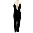 Load image into Gallery viewer, Carolina Herrera Black Beaded and Sequined Strapless Crepe Jumpsuit
