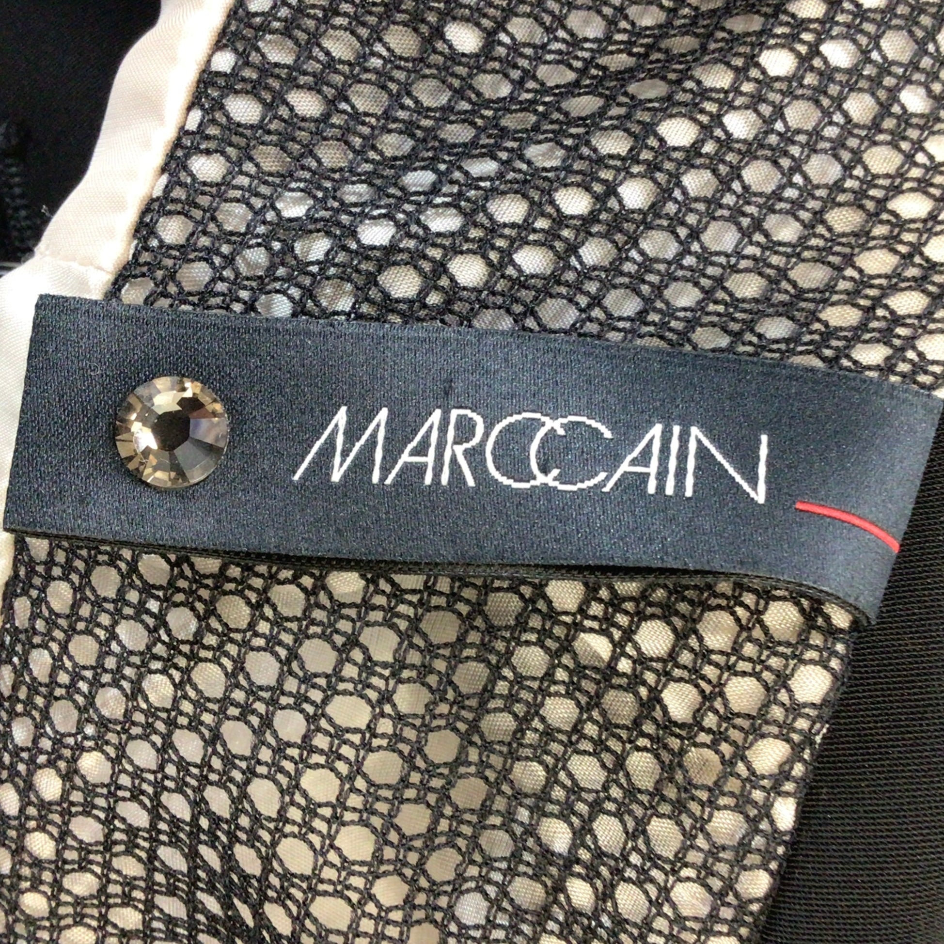 Marc Cain Black Mesh Detail Techno Micro Blazer