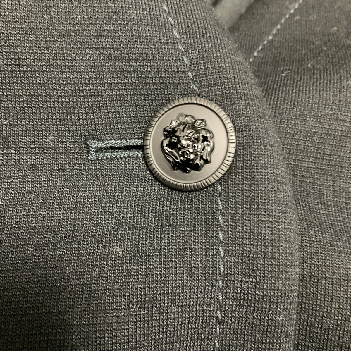 Chanel Uniform Black Braided Trim Button Front Wool Knit Jacket
