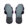 Load image into Gallery viewer, Hermes Purple H Cut Out Shearling Oran Sandals
