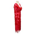 Load image into Gallery viewer, Carolina Herrera Pink / Red Sequin and Bead Embellished Floral Applique Dress
