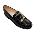 Load image into Gallery viewer, Roger Vivier Brown Shiny Leather Viv Buckle Loafers
