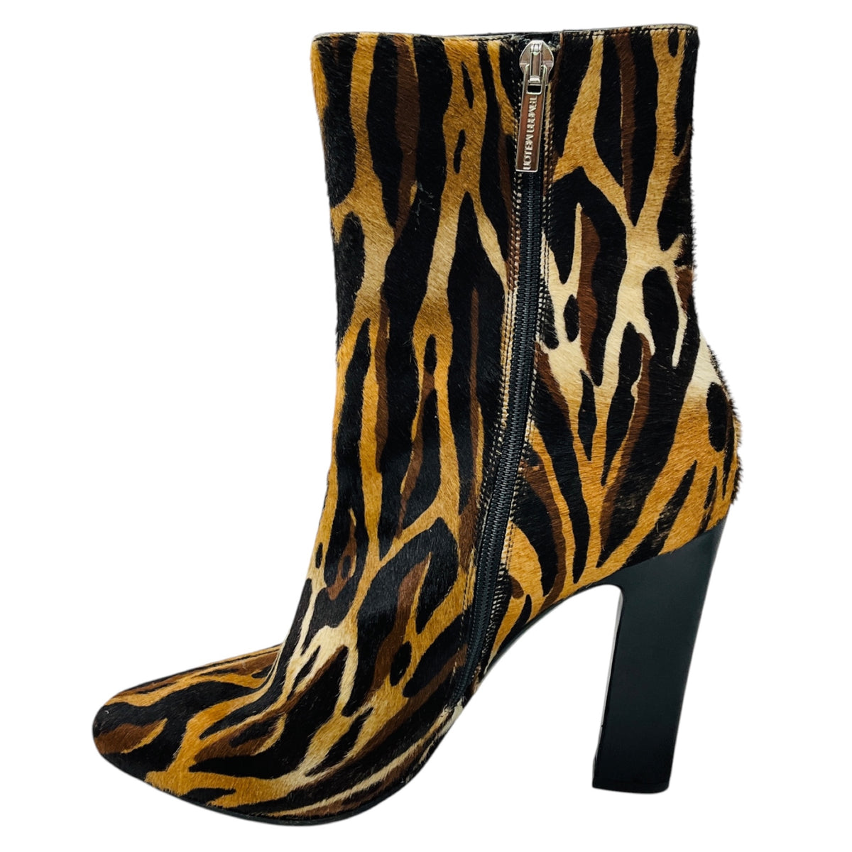Tamara Mellon Tan Animal Print Calf Hair Ankle Boots