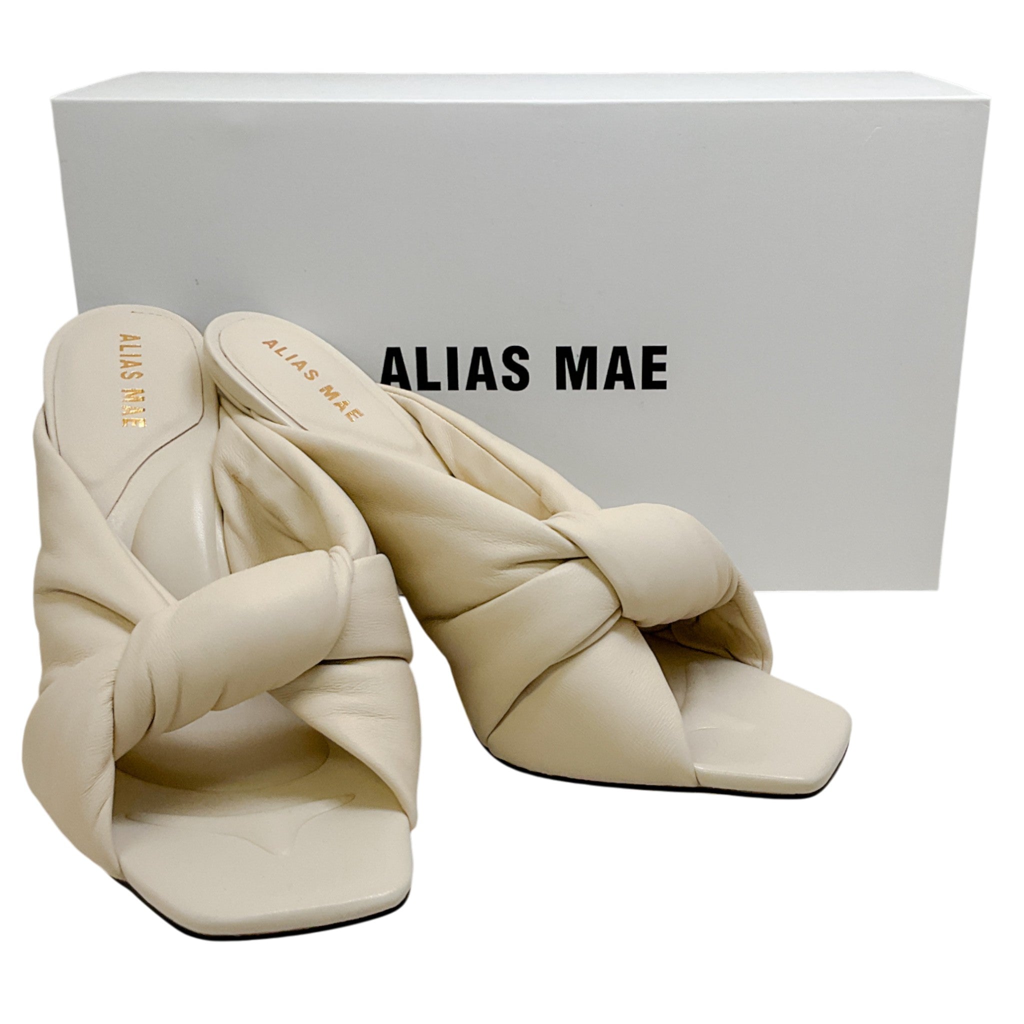 Alias Mae Cream Leather Mickey Twist Sandals