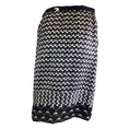 Load image into Gallery viewer, Louis Vuitton Black / White Anchor Print Silk Skirt

