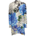 Load image into Gallery viewer, Mary Katrantzou Blue Floral Silk Verona Shirt Dress
