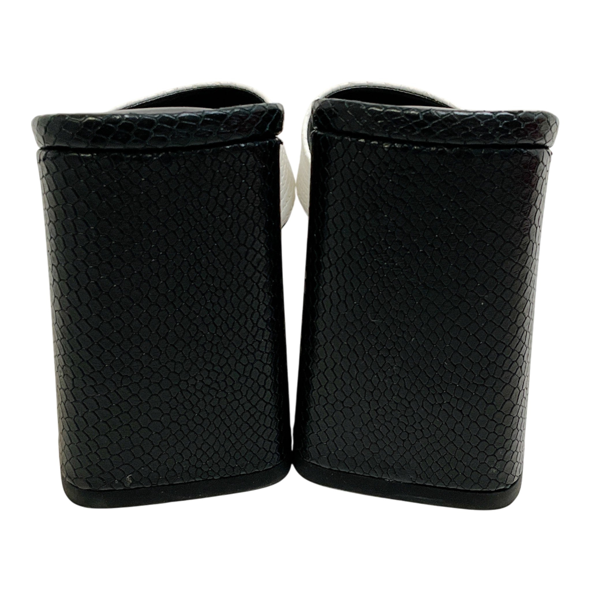 Staud White / Black Sloane Heeled Sandals