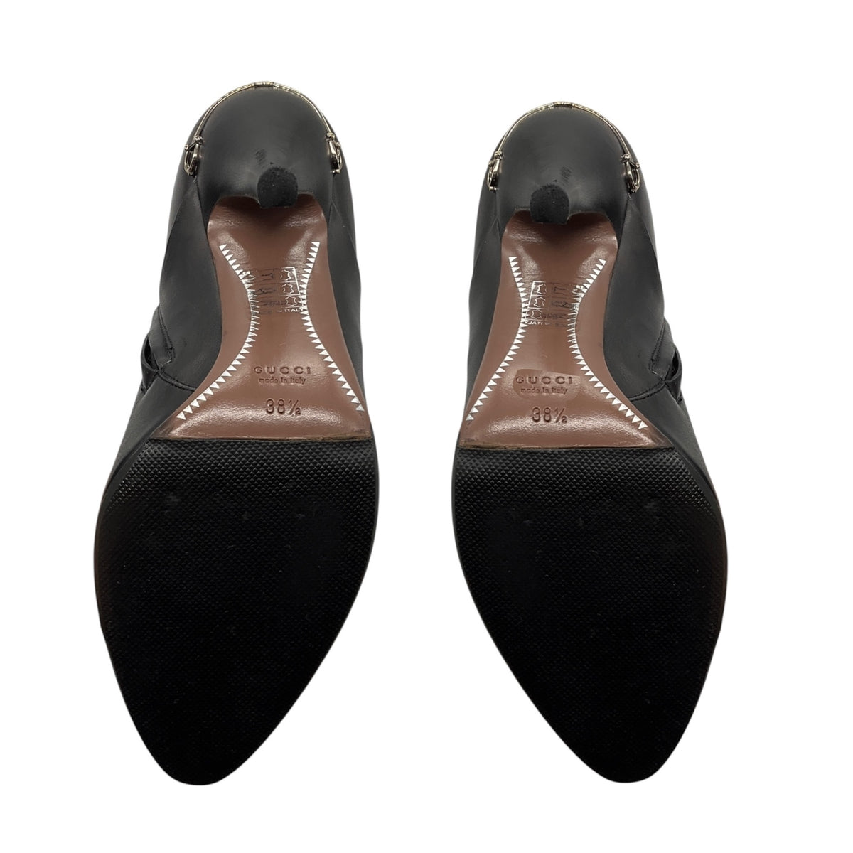 Gucci Black Leather Stiletto Heel Ankle Booties / Short Boots