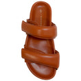 Load image into Gallery viewer, GIA x Pernille Teiscaek Brown Leather Double Strap Sandals
