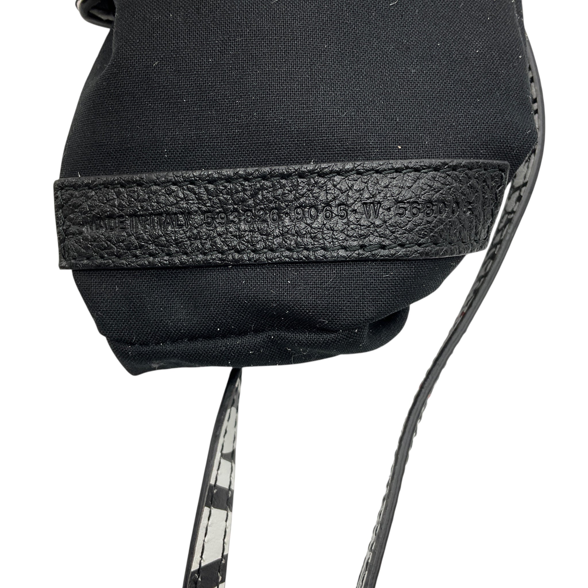 Balenciaga White / Black / Red Mini Calfskin Bonjour Paris Shopping Phone Holder Satchel Mini Bag