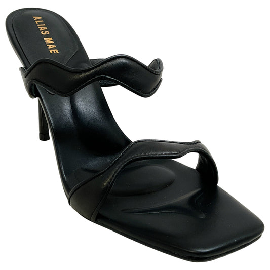 Alias Mae Black Leather Mindy Sandals
