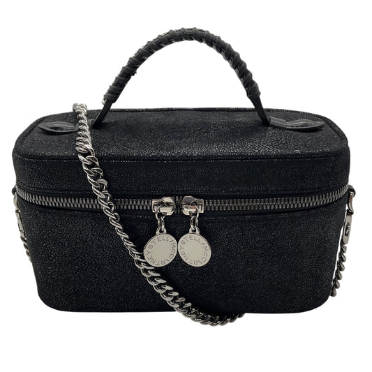 Stella McCartney Black Falabella Vanity Case Shaggy Deer Faux Leather Crossbody Bag