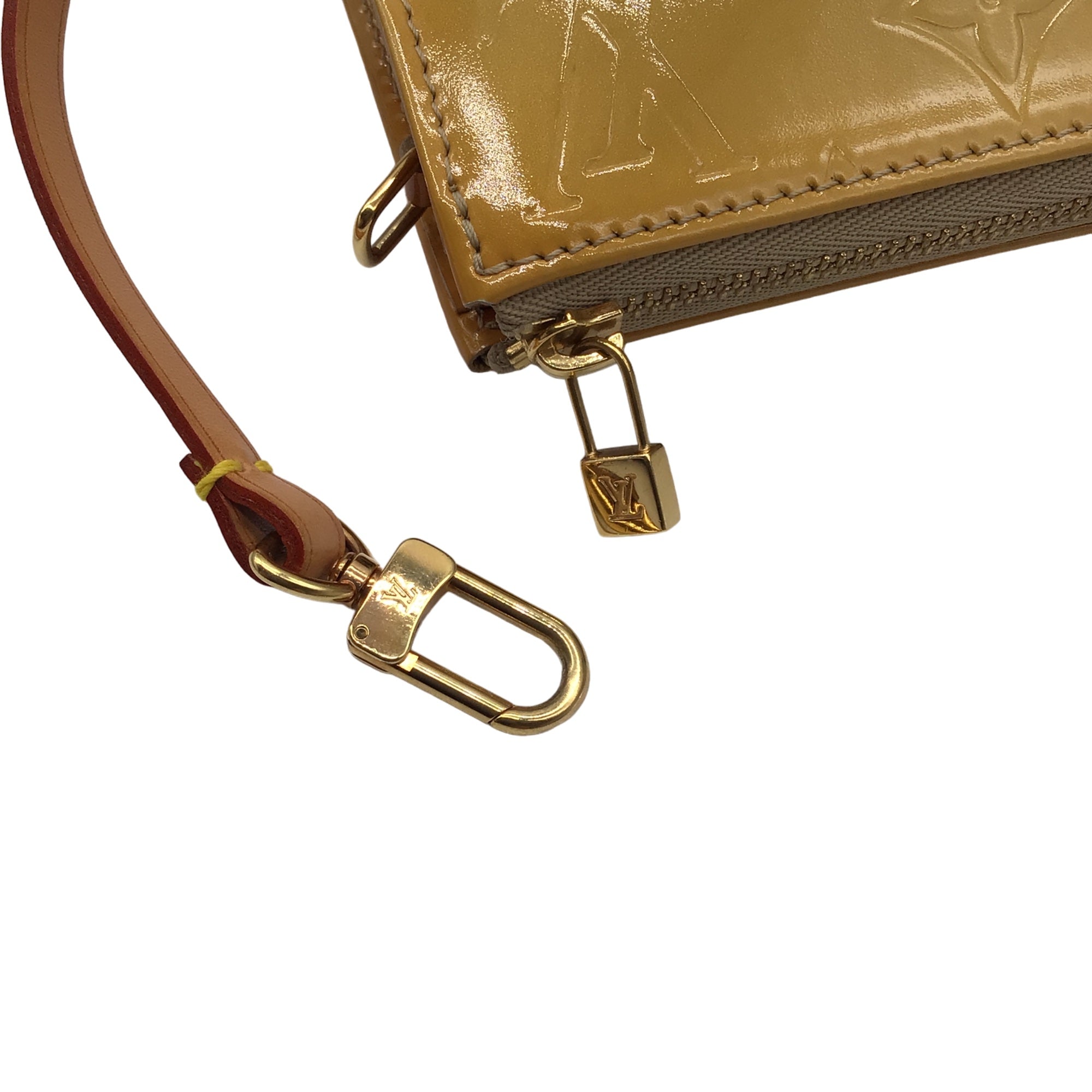 Louis Vuitton Yellow Monogram Vernis Leather Handbag