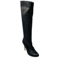 Load image into Gallery viewer, Gianvito Rossi Black Tall Leather Boots with Cutout Detail
