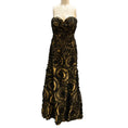 Load image into Gallery viewer, Jovani Black / Beige Embellished Strapless Tulle Gown / Formal Dress
